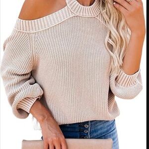 Central Park West cold-shoulder sweater